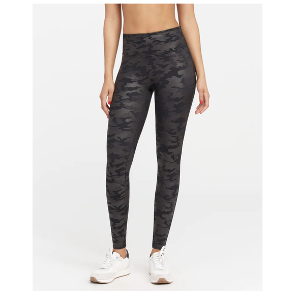 SPANX Black Camouflage Leggings - Picture 1 of 9